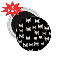 Bats In The Night Ornate 2 25  Magnets (10 Pack)  by pepitasart