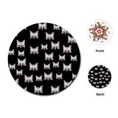 Bats In The Night Ornate Playing Cards Single Design (round) by pepitasart