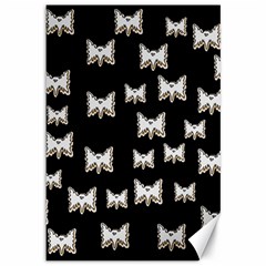 Bats In The Night Ornate Canvas 12  X 18  by pepitasart