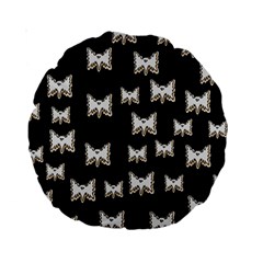 Bats In The Night Ornate Standard 15  Premium Round Cushions by pepitasart