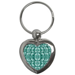 Sea And Florals In Deep Love Key Chain (heart) by pepitasart