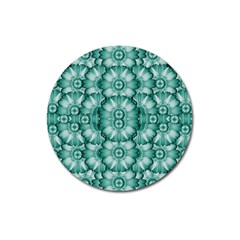 Sea And Florals In Deep Love Magnet 3  (round) by pepitasart