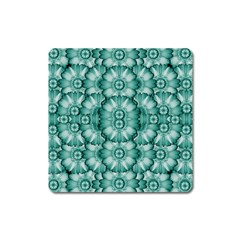 Sea And Florals In Deep Love Square Magnet by pepitasart