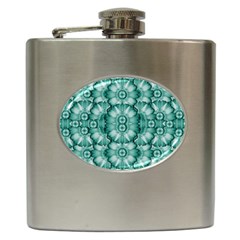 Sea And Florals In Deep Love Hip Flask (6 Oz) by pepitasart