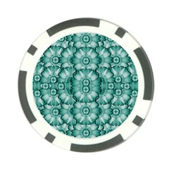 Sea And Florals In Deep Love Poker Chip Card Guard