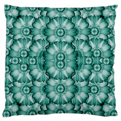 Sea And Florals In Deep Love Large Cushion Case (two Sides) by pepitasart