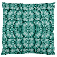 Sea And Florals In Deep Love Standard Flano Cushion Case (one Side) by pepitasart