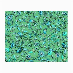 Green Flowers Small Glasses Cloth by ZeeBee