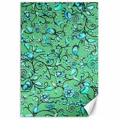 Green Flowers Canvas 20  X 30 