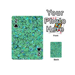 Green Flowers Playing Cards 54 Designs (mini)