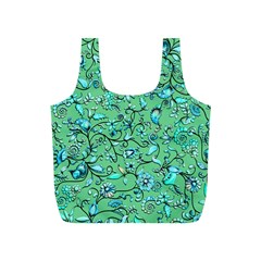 Green Flowers Full Print Recycle Bag (s)