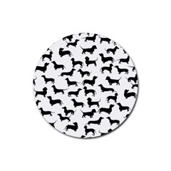 Dachshunds! Rubber Coaster (round) 