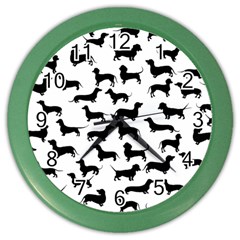 Dachshunds! Color Wall Clock by ZeeBee