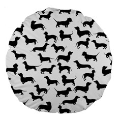 Dachshunds! Large 18  Premium Round Cushions by ZeeBee