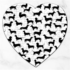 Dachshunds! Jigsaw Puzzle (heart) by ZeeBee