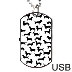 Dachshunds! Dog Tag Usb Flash (one Side) by ZeeBee