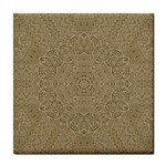 Wood In The Forest And Stars Mandala Tile Coaster Front