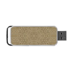 Wood In The Forest And Stars Mandala Portable Usb Flash (one Side) by pepitasart