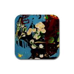 Valley Lilies 1 1 Rubber Square Coaster (4 Pack)  by bestdesignintheworld