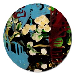 Valley Lilies 1 1 Magnet 5  (round) by bestdesignintheworld