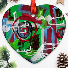 Happy Colors 1 1 Ornament (heart) by bestdesignintheworld