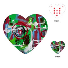 Happy Colors 1 1 Playing Cards Single Design (heart) by bestdesignintheworld