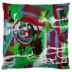 Happy Colors 1 1 Large Flano Cushion Case (one Side) by bestdesignintheworld