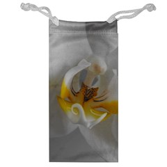 Orchidée Blanche Fleur Jewelry Bag by kcreatif