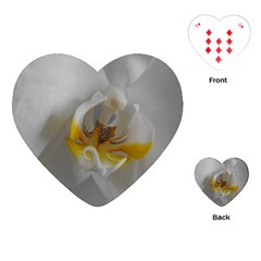 Orchidée Blanche Fleur Playing Cards Single Design (heart) by kcreatif