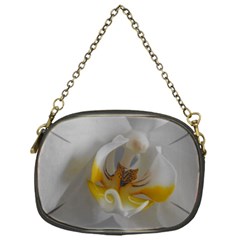 Orchidée Blanche Fleur Chain Purse (one Side) by kcreatif