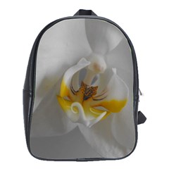 Orchidée Blanche Fleur School Bag (large) by kcreatif