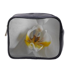 Orchidée Blanche Fleur Mini Toiletries Bag (two Sides) by kcreatif