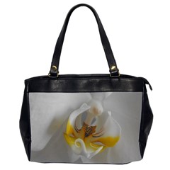 Orchidée Blanche Fleur Oversize Office Handbag (2 Sides) by kcreatif