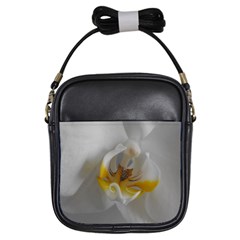 Orchidée Blanche Fleur Girls Sling Bag by kcreatif