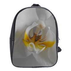 Orchidée Blanche Fleur School Bag (xl) by kcreatif