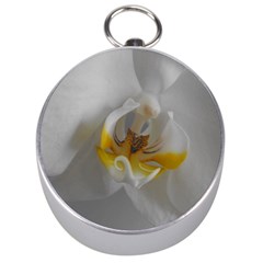 Orchidée Blanche Fleur Silver Compasses by kcreatif