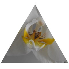 Orchidée Blanche Fleur Wooden Puzzle Triangle