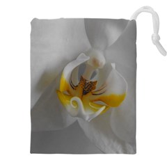 Orchidée Blanche Fleur Drawstring Pouch (4xl)