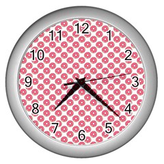 Donuts Rose Wall Clock (silver) by kcreatif