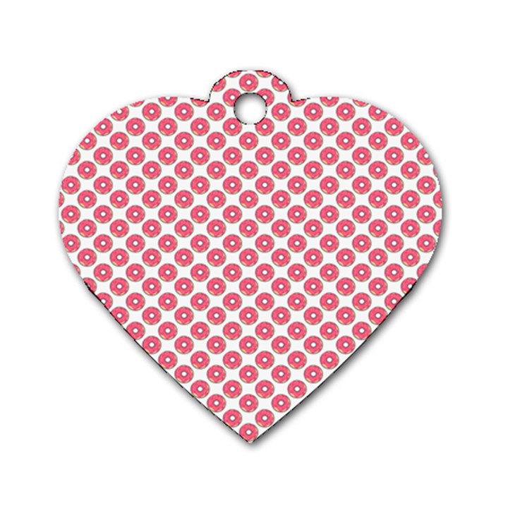 Donuts rose Dog Tag Heart (Two Sides)