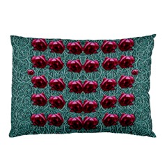 Forest Roses On Decorative Wood Pillow Case by pepitasart