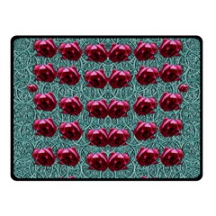 Forest Roses On Decorative Wood Fleece Blanket (small) by pepitasart