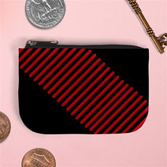 Bandes Lignes Rouge Mini Coin Purse by kcreatif