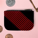 Bandes Lignes Rouge Mini Coin Purse Back