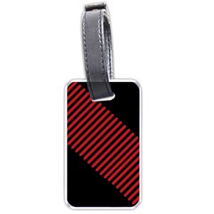 Bandes Lignes Rouge Luggage Tag (one Side)