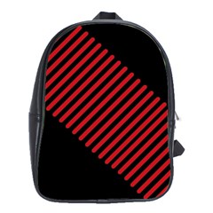 Bandes Lignes Rouge School Bag (xl) by kcreatif