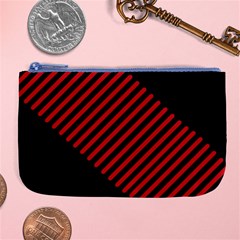 Bandes Lignes Rouge Large Coin Purse by kcreatif