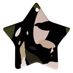 Pattern Formes Vert/noir  Star Ornament (two Sides)