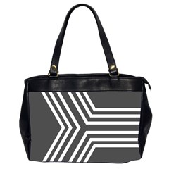 Abstrait Lignes Blanc/gris Oversize Office Handbag (2 Sides) by kcreatif