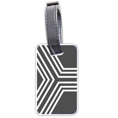 Abstrait Lignes Blanc/gris Luggage Tag (one Side) by kcreatif